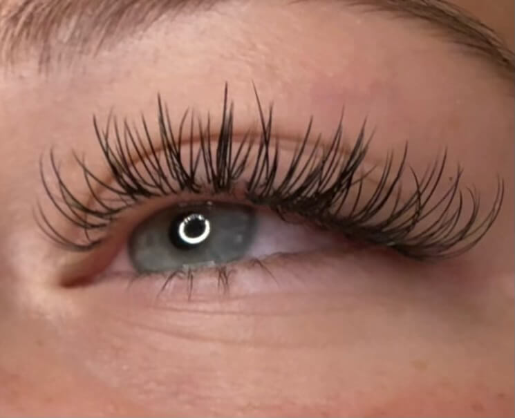 Lashes, brows, brow lamenation, and microblading examples from clients.