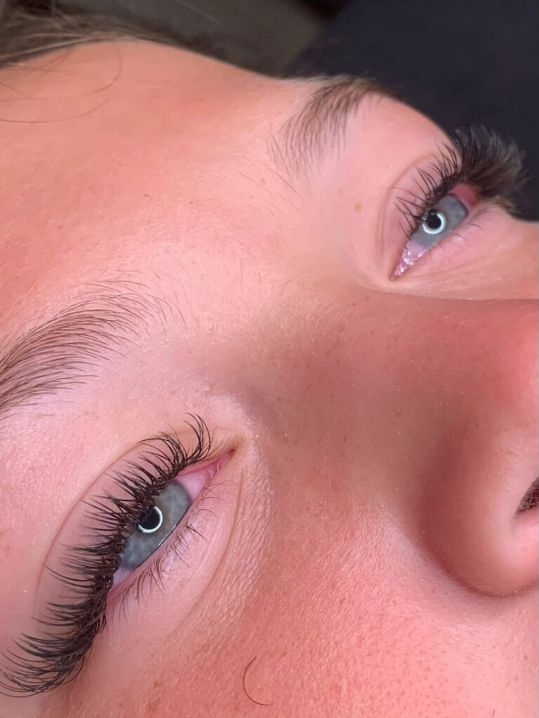 Lashes, brows, brow lamenation, and microblading examples from clients.