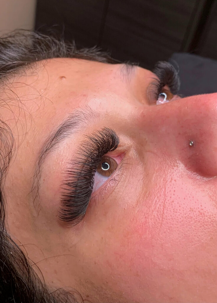 Lashes, brows, brow lamenation, and microblading examples from clients.