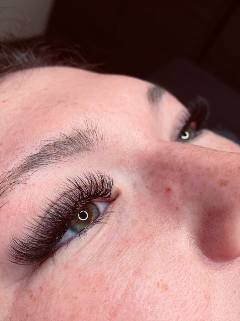 Lashes, brows, brow lamenation, and microblading examples from clients.