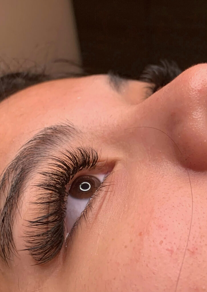 Lashes, brows, brow lamenation, and microblading examples from clients.